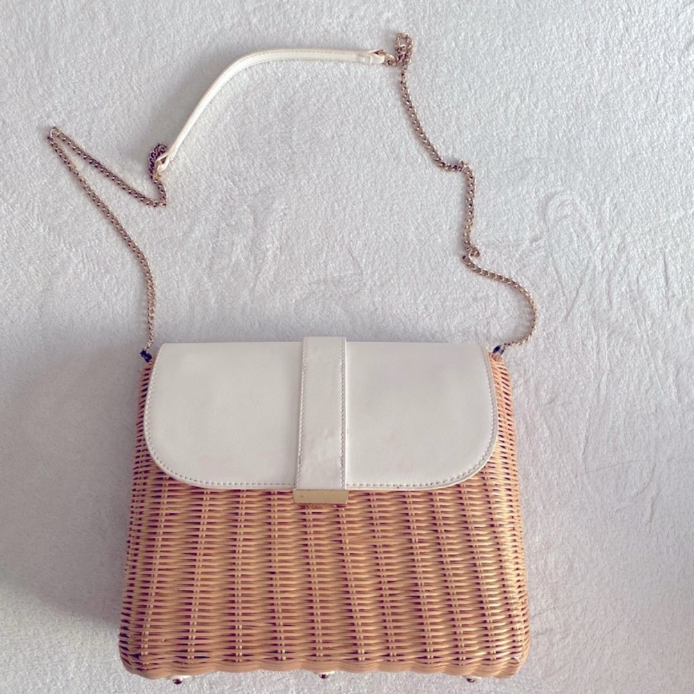 Talbots Rattan Leather Crossbody Purse
